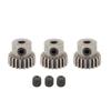 3PCS RC Car Motor Gear M0.6 3.175mm Bore Steel Powder Alloy Pinion Motor Gear Replacement 21T