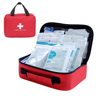 Сумка для хранения первой помощи на молнии, портативная сетчатая сумка с карманами, аварийная сумка с ручками для домашнего офиса, путешествий