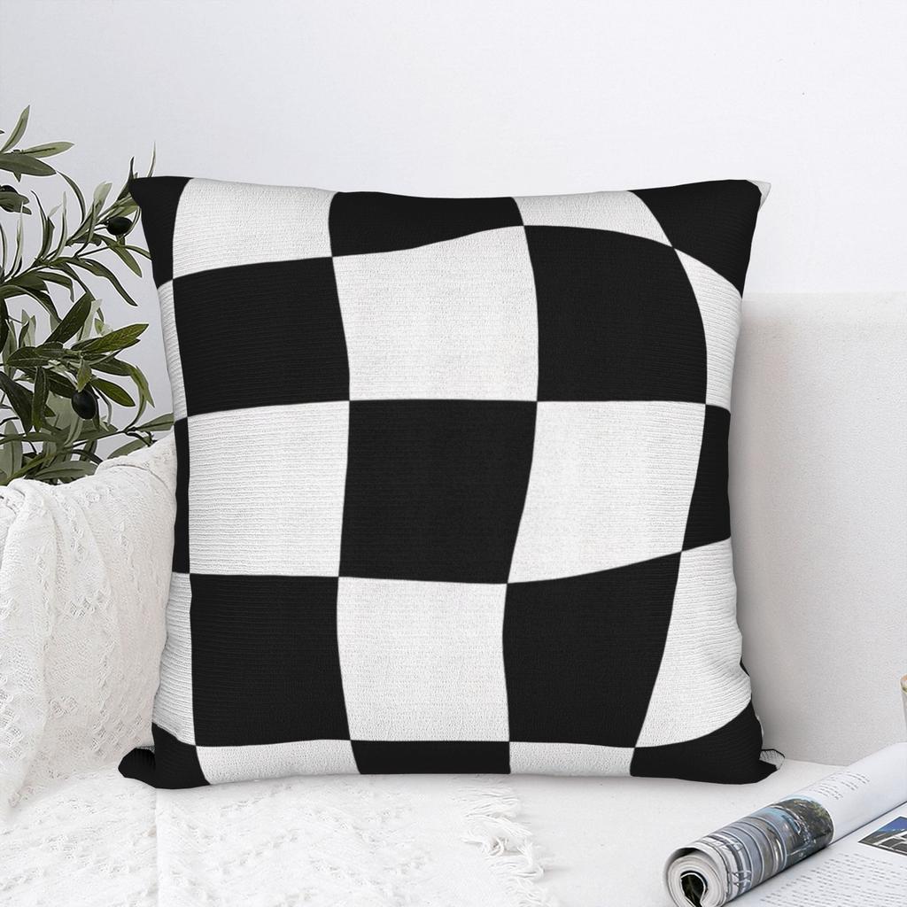 Pillow Cover Black and white check Novelty Pillow Case For Sofa Home Decoration Pillowcases