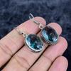 Швейцарский голубой топаз драгоценный камень 925 стерлинговое серебро ювелирные изделия серьга 1.58" MM-3477