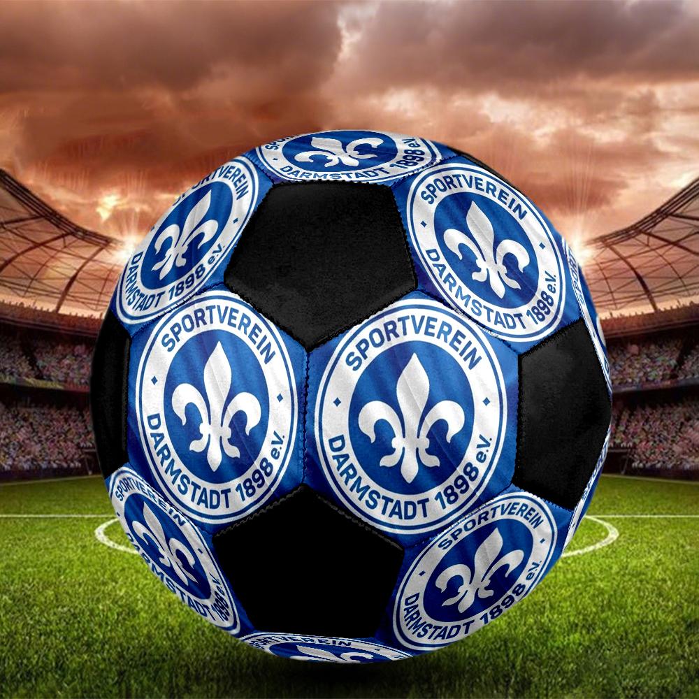 SV Darmstadt 98 Футбольный мяч для зала Цветной Машинная строчка ПВХ Размер 5 Командные тренировки Готов к соревнованиям Прочный Высокий отскок Крутой спортивный подарок