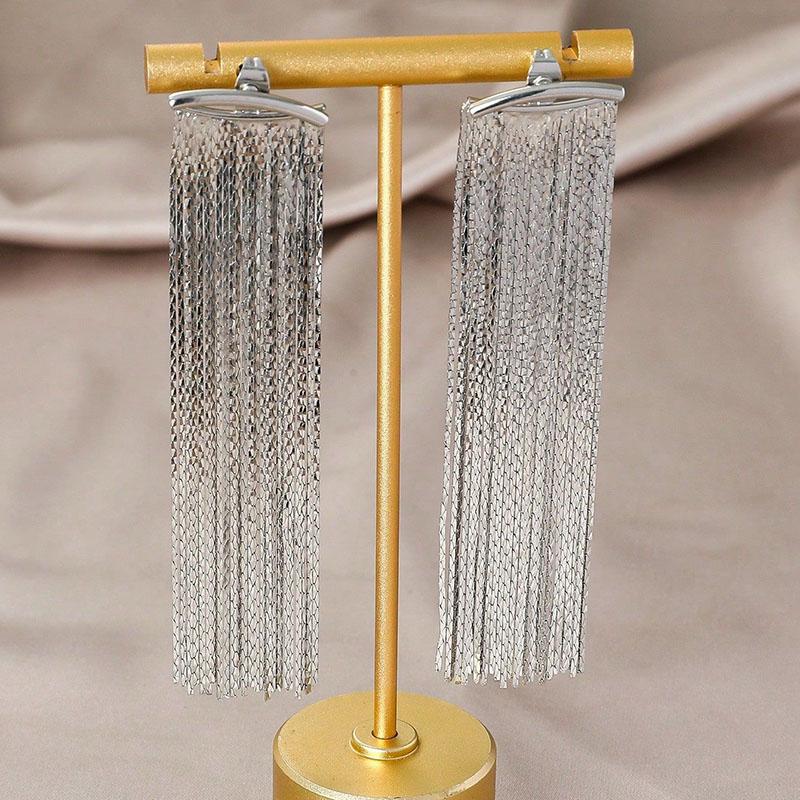 Женские серьги-капли из титановой стали в стиле ретро с кисточками