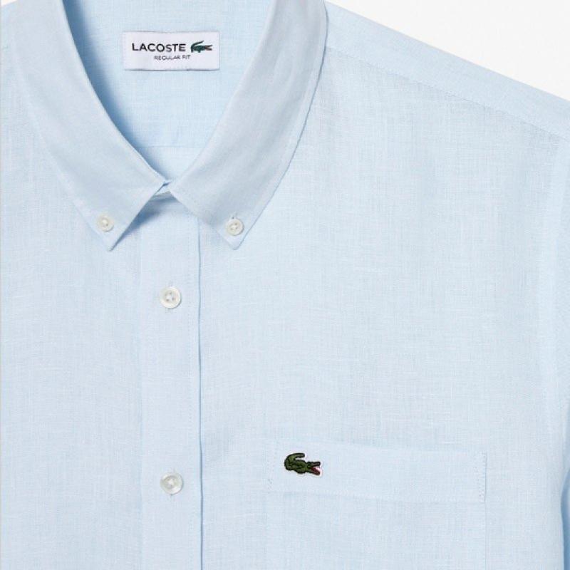 Lacoste Мужская льняная рубашка с коротким рукавом Ch5699 54g T01