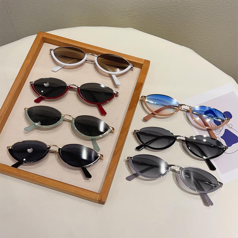 Овальные винтажные солнцезащитные очки женские стильные градиентные многоцветные повседневные декоративные солнцезащитные очки новый модный брендовый дизайн