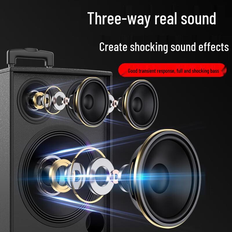 Suoai 12-inch Portable Trolley KTV Bluetooth Speaker