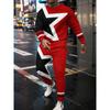 Fashionable Men's Sportswear Set With 3d Star Pattern Golf Sports Hoodie Long Pants Round Neck Sportswear Set Casual Clothing