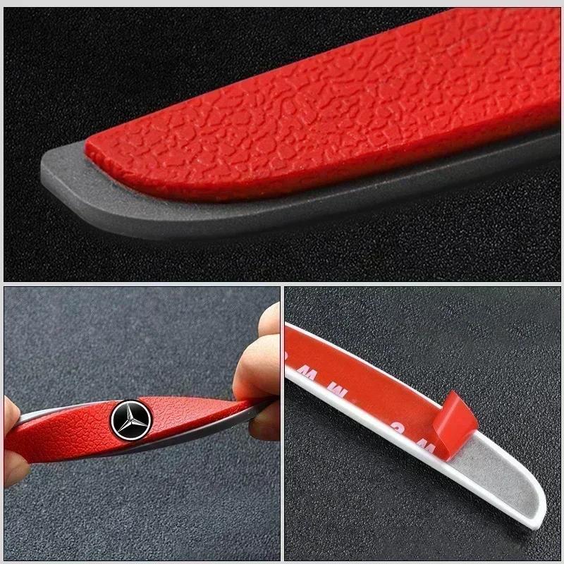 4PCS Car Door Scratch Protector Stickers Bumper Anti-collision Strip For Mercedes Benz AMG W204 W203 W211 W212 W213 W205 W201 FYZAB1