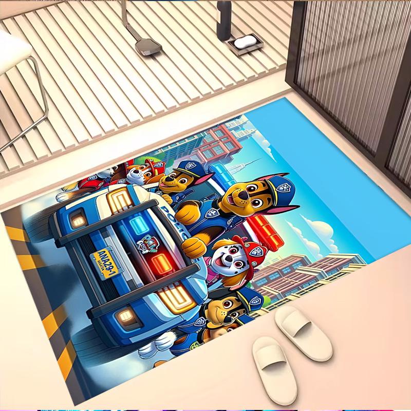 PAW Patrol Print Rug, Washable Floor Carpet, For Entryway Dorm Laundry Room Office Study, Home Decor Birthday Christmas Gift