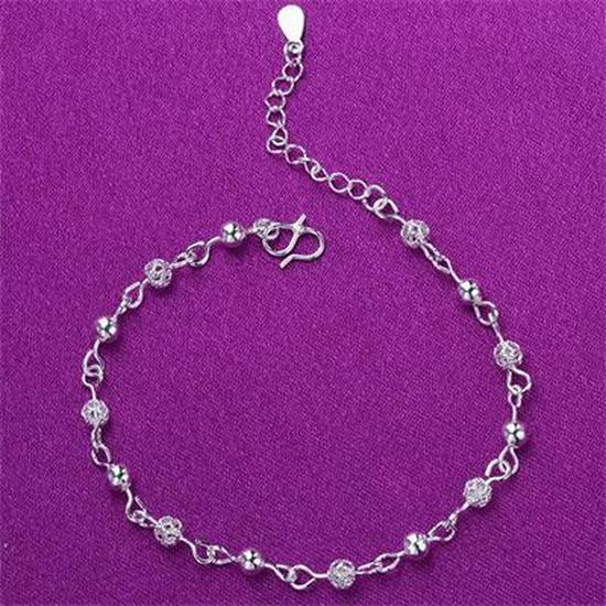 Серебряный многослойный браслет из бусин для женщин - Модный корейский стиль, Идеальный маленький аксессуар или подарок