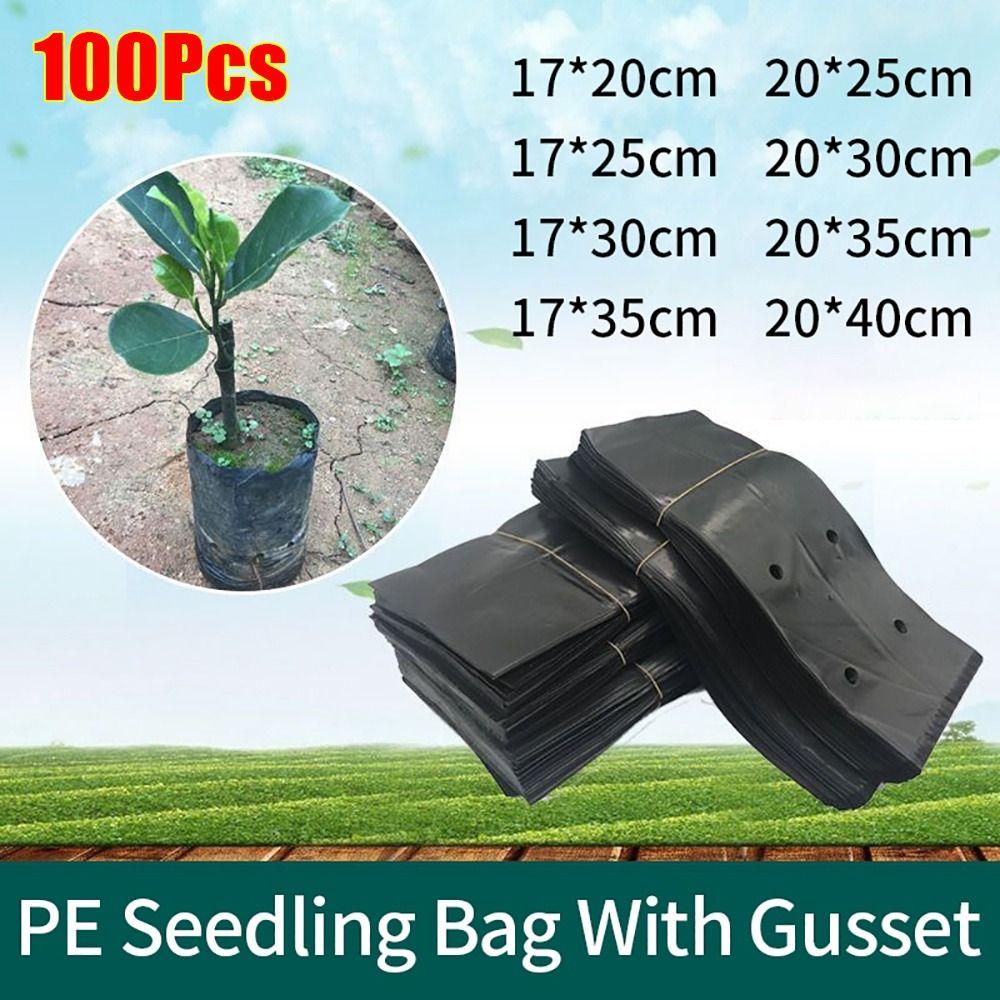 100Pcs Nursery Plants Cultivation Pot Planting Bag for Garden Orchard Tree Transplanting