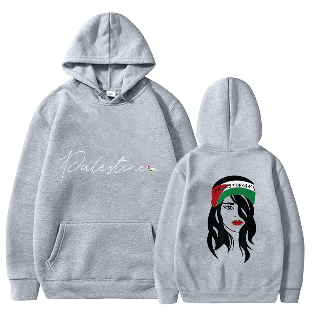 Модный повседневный свободный плюшевый пуловер с длинными рукавами и буквенным принтом с веревочной толстовкой