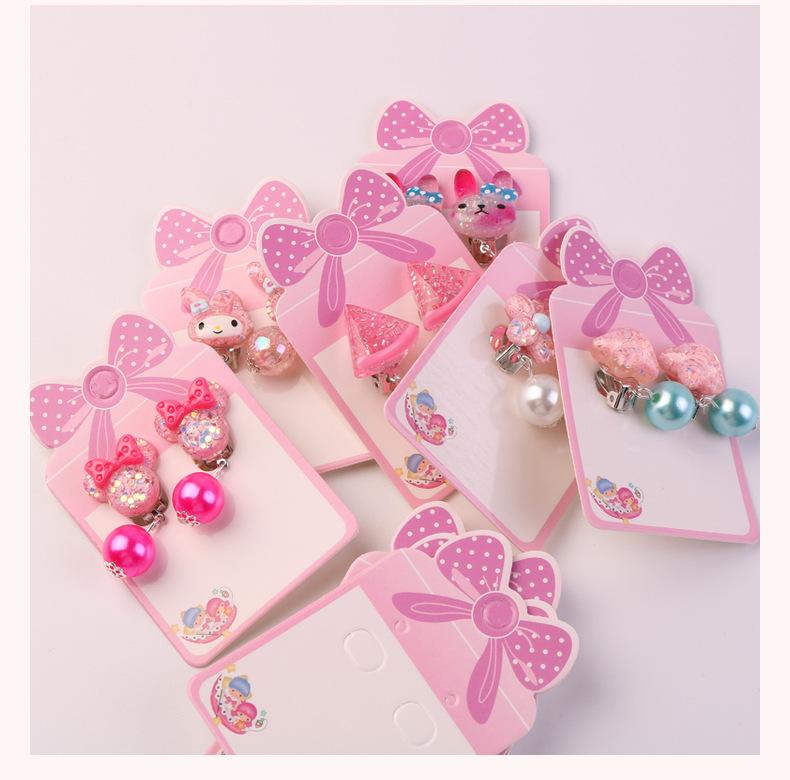 Детские серьги без отверстий для ушей для маленьких девочек, милые цветочные серьги с жемчужинами и жемчужинами, модные украшения, подарок, жемчужная бахрома, клипса для ушей, серьга-подвеска