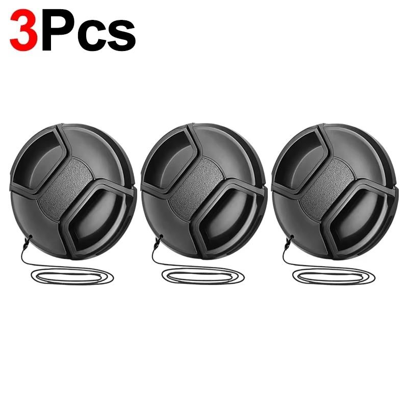 1-5 шт. Универсальная крышка для объектива камеры с ремешком для Canon Nikon Sony Fuji Olympus Зеркальные камеры Объективы Чехол 49/52/55/58/62 мм