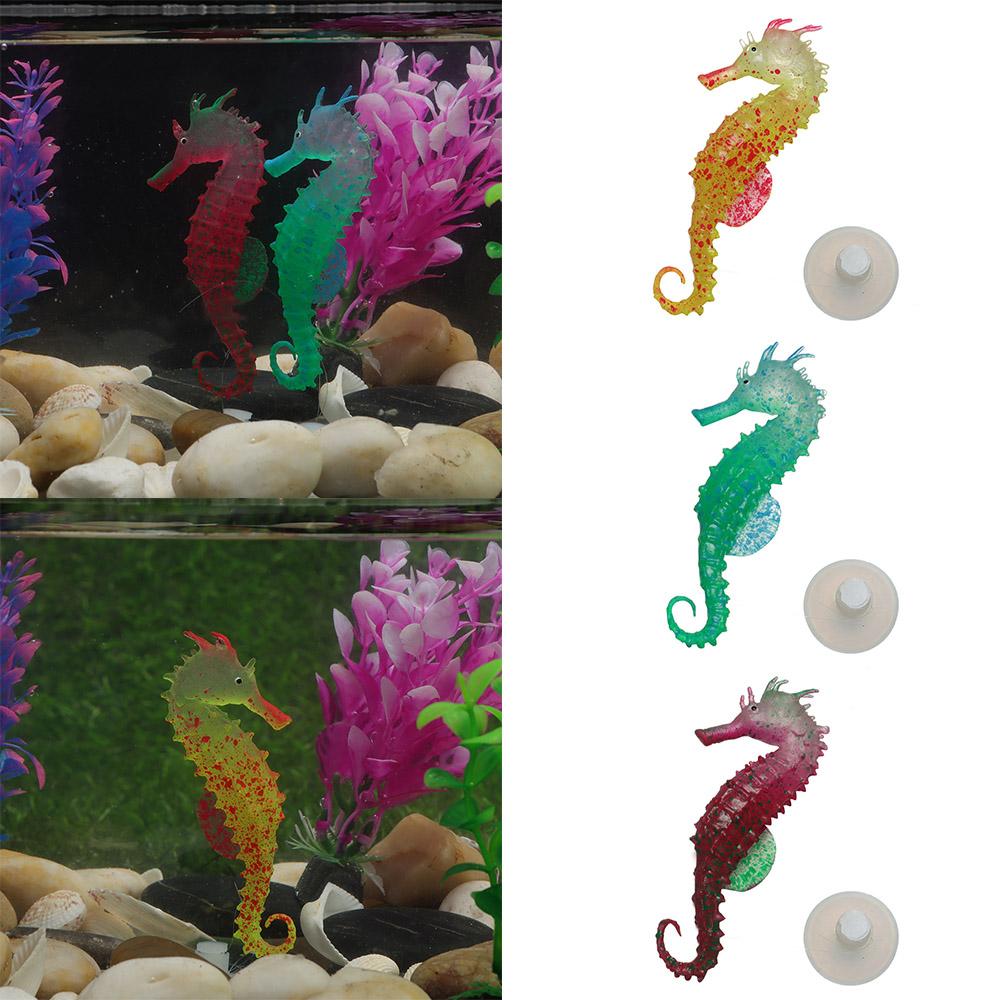 Aquatic Fish Tank Toy Pet Products Silicone Seahorse Ornaments Aquarium Decoration