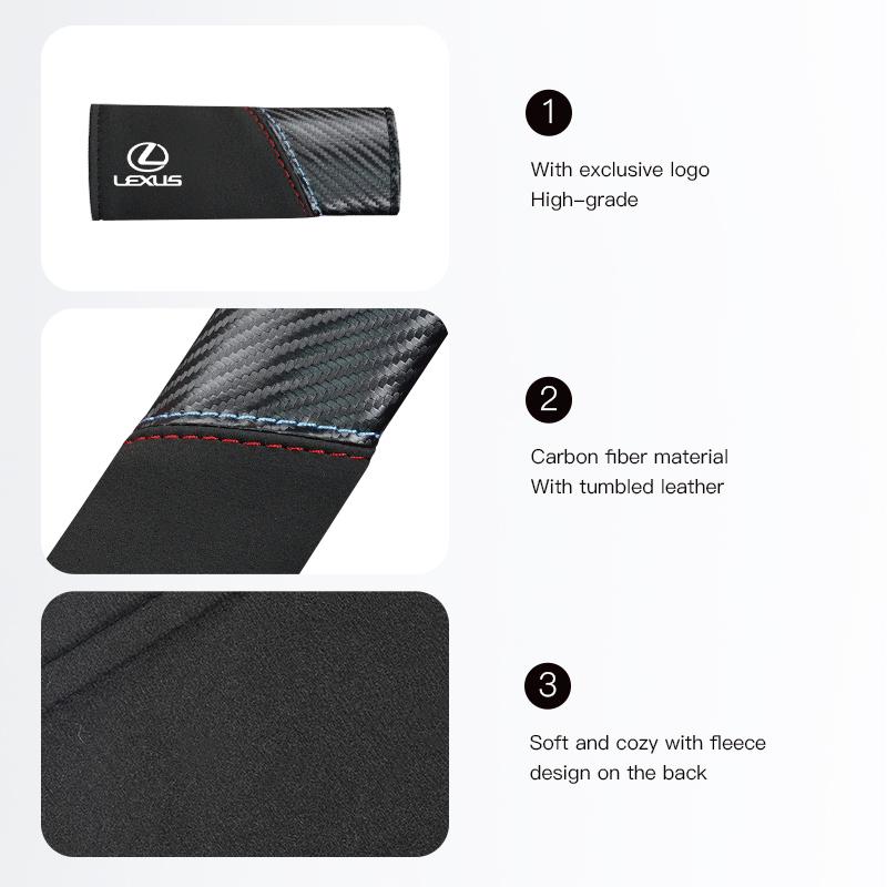 Car Handle Covers Pu Leather Slip-Proof Handgrip protection Pad For Lexus F SPORT ES NX LS UX LM LX GX LC RZ IS CT GS RC HS AEH1