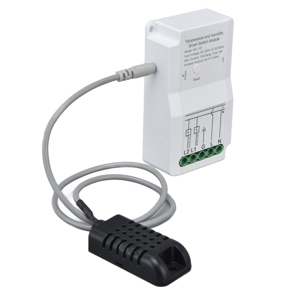 Smart WIFI Temperature Humidity Switch Module Timing APP Remote Control with Probe for Greenhouse
