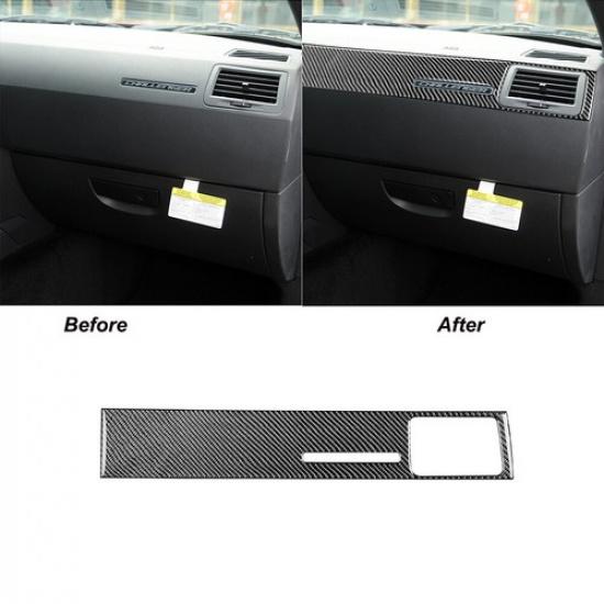 Для Dodge Challenger 2008-2014 Накладка из углеродного волокна на панель приборов со стороны пассажира