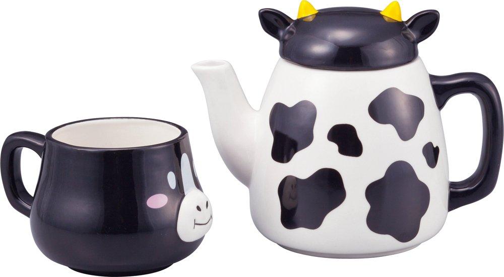 Sun Art Cute Tableware Teapot Cup Tea SAN2488 "Gyu-chan" & (Single Set)