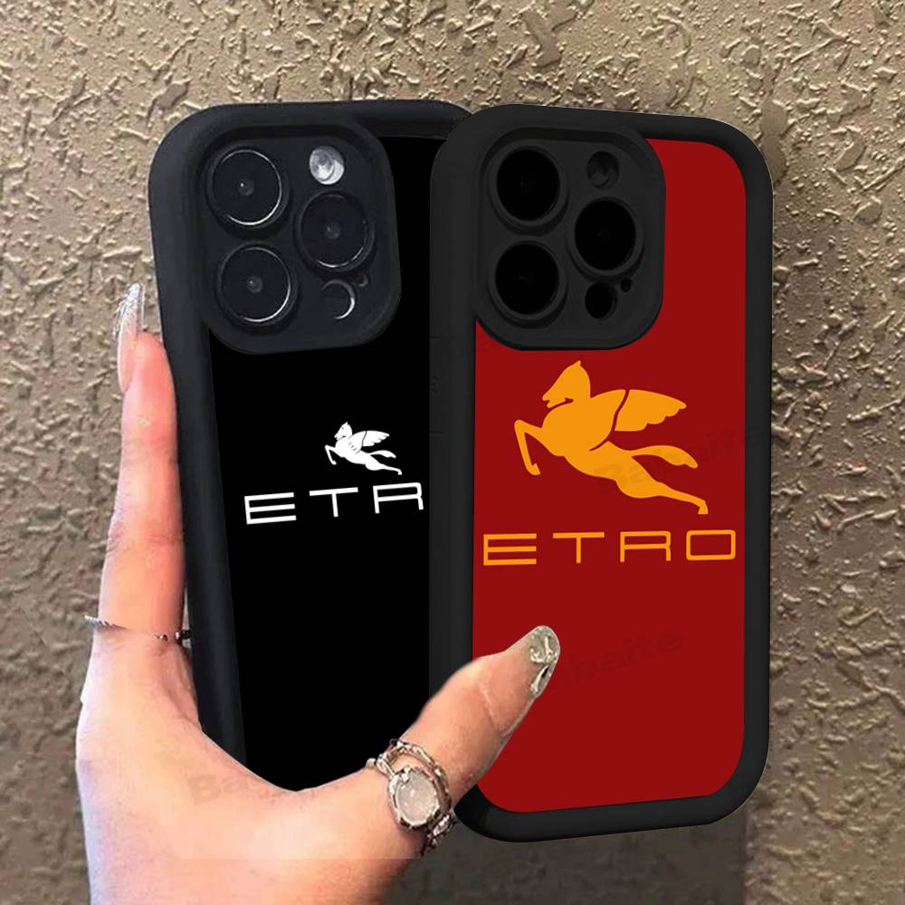 Модный и роскошный силиконовый мягкий чехол E-Etro для iPhone 17 16 14 13 12 11 15 Pro Max Plus Air Cover