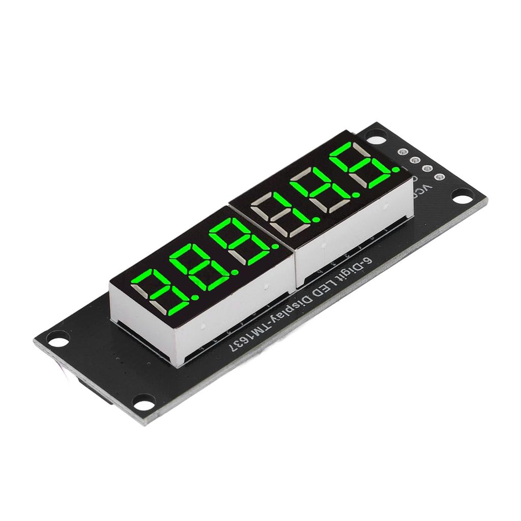 Светодиодный цифровой дисплей 0,36 дюйма 6 бит 7 сегментный TM1637 светодиодный модуль отображения часов с зеленым светом 5 В