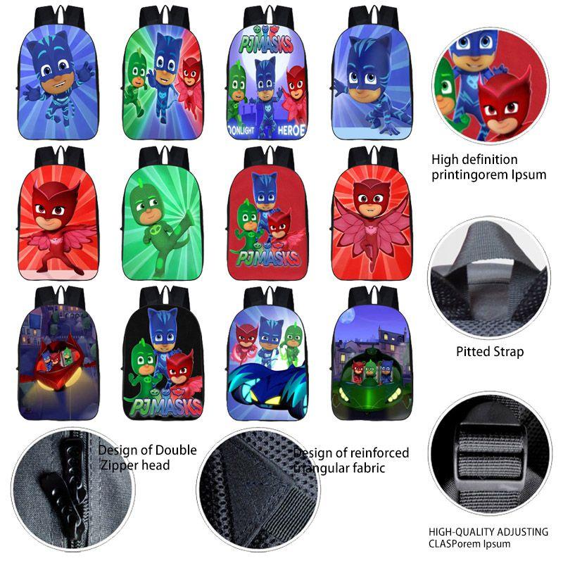 Прочный рюкзак PJ Masks для детей с ярким 3D-дизайном персонажей и регулируемыми мягкими лямками