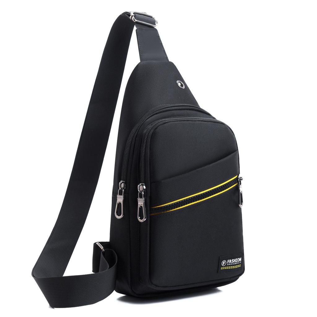 Нагрудная сумка, модная новая однотонная мужская нагрудная сумка, уличная повседневная модная сумка через плечо на одно плечо