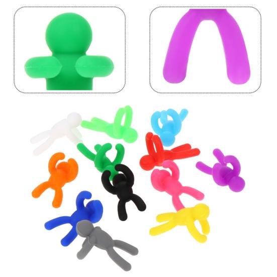 12 шт. маркер для коктейлей милый многоразовый съемный забавный силиконовый креативный скалолазный человечек стиль маркер для бокалов вина брелок бирка ресторанные принадлежности