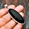 Black Spinel, Gemstone Handmade Solid  925 Sterling Silver Jewelry Pendant