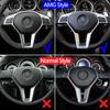 Хромированная серебристая накладка на руль автомобиля для Benz AMG Style ABCE GLK GLA CLA CLS Class W176 W246 W204 W212 W156