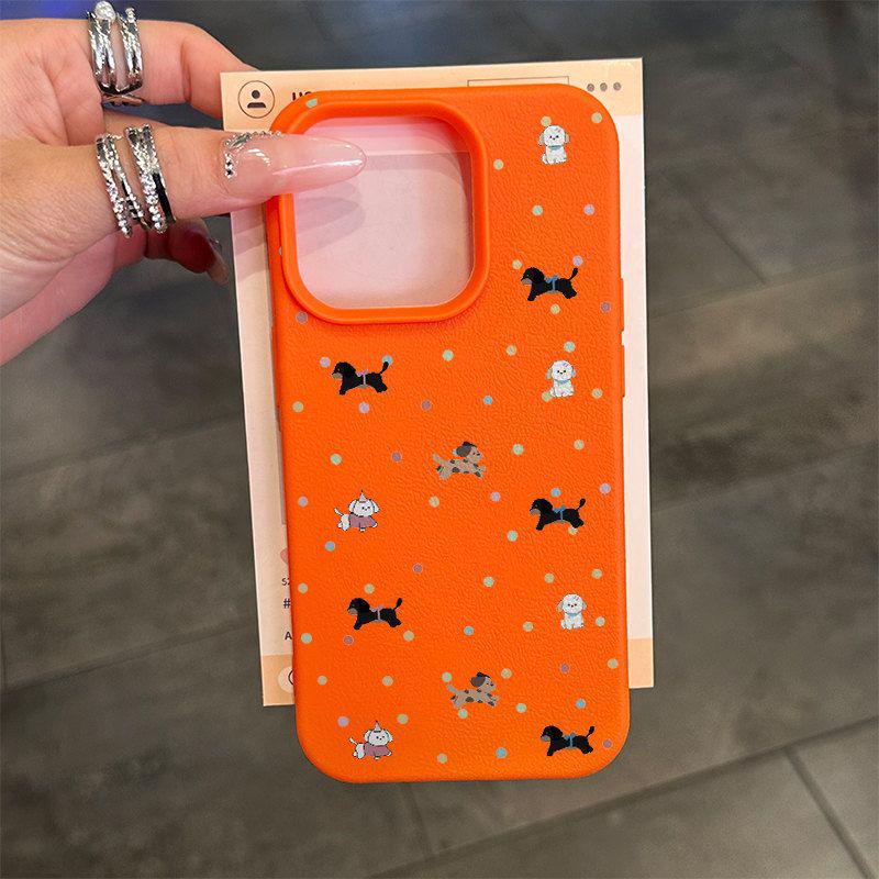 Чехол Love Polka Dot Puppy для Apple iPhone 16/15/14/13/12/11 Pro Max - Милый защитный чехол