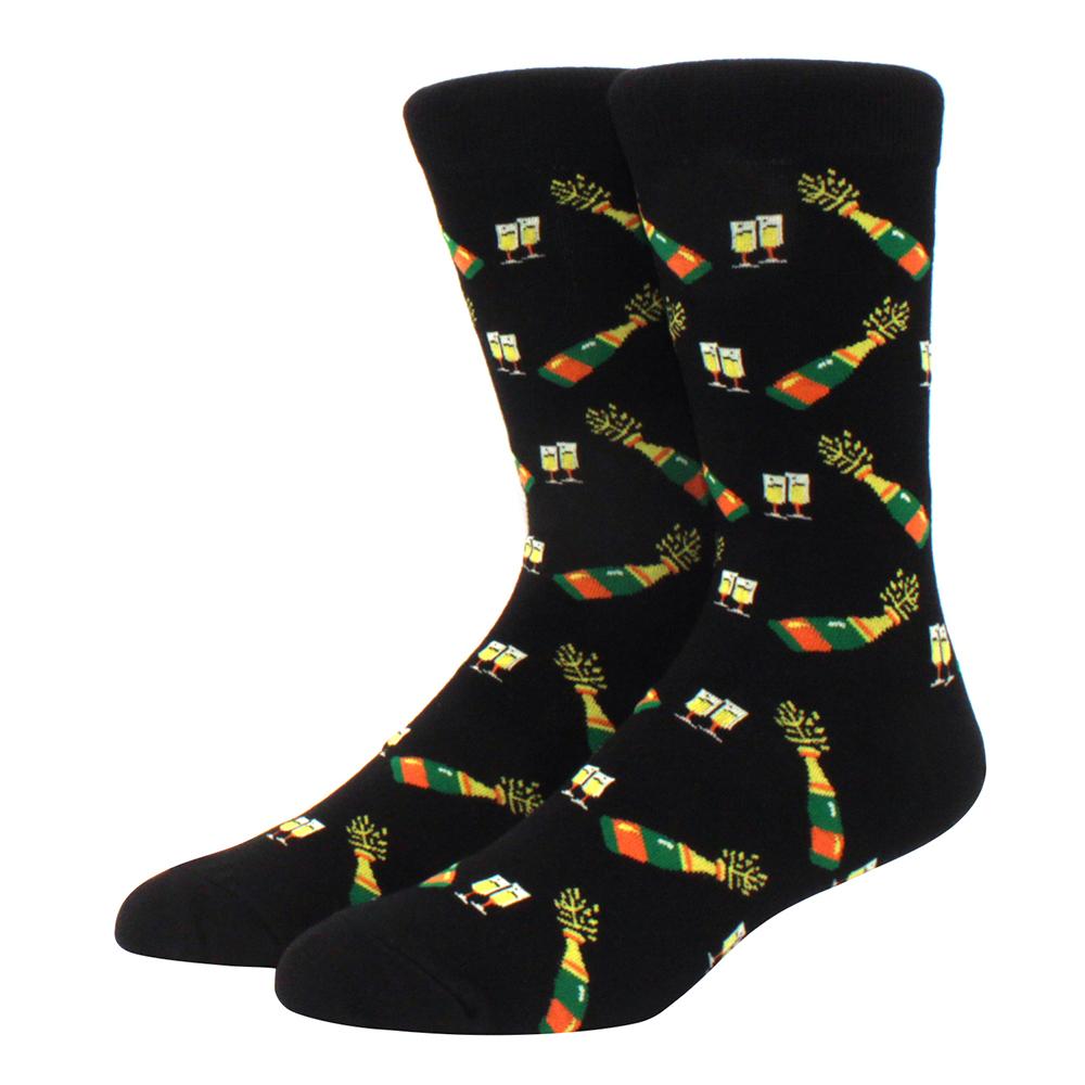 High Quality Fashion Casual Men's Socks Cartoon Food Car Series Fun Women's Socks