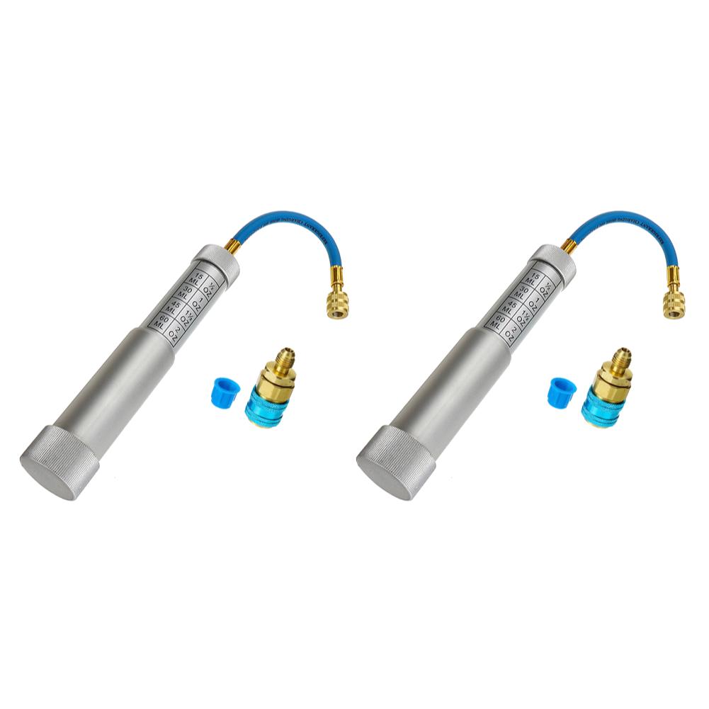 Инжектор жидкого топлива R134A 2 унции Шприц для масла/красителя Заправка автомобильного кондиционера Инжектор красителя/масла 1/4 дюйма Sae Заправщик хладагента