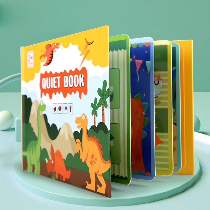 Baby First Enlightenment Book Montessori Quite Book Early Learning Sticker Busy Book Matching Games Educational Toys for Kids
