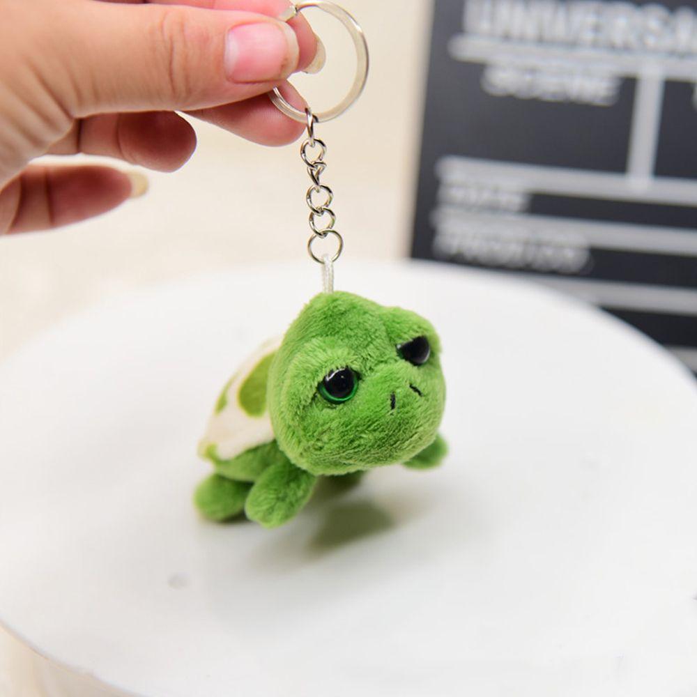 Cartoon Design Sea Turtle Women Key Holder Tortoise Pendant Korean Style Key Buckle Plush Key Chain