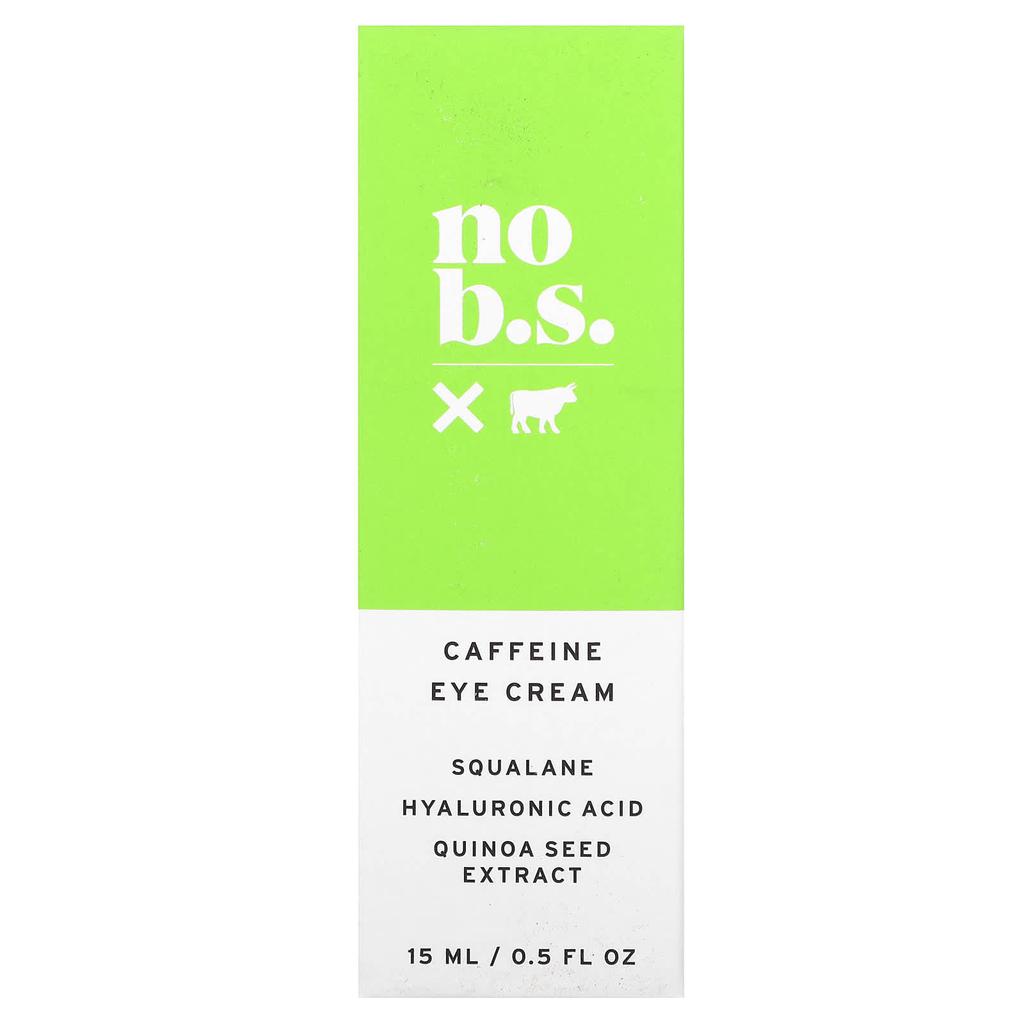 No BS Skincare Caffeine Eye Cream, 0.5 Fl Oz (15 Ml)