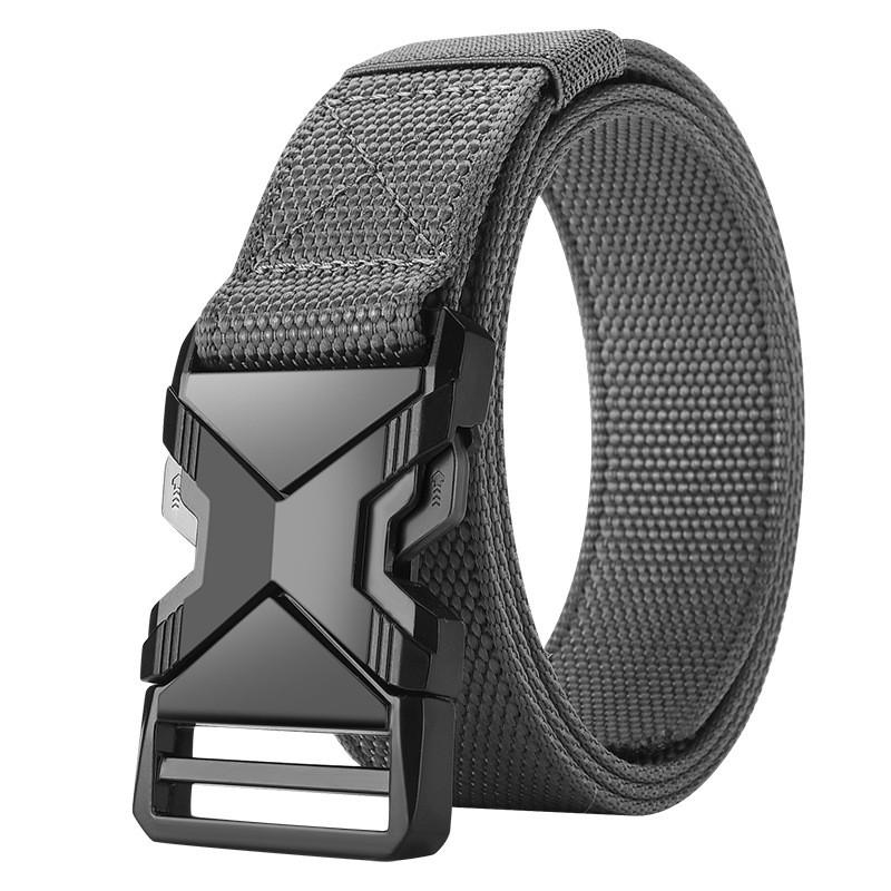 Buckle Fashionable Alloy Men Nylon Woven Waist Belt For Daily And Outdoor Use