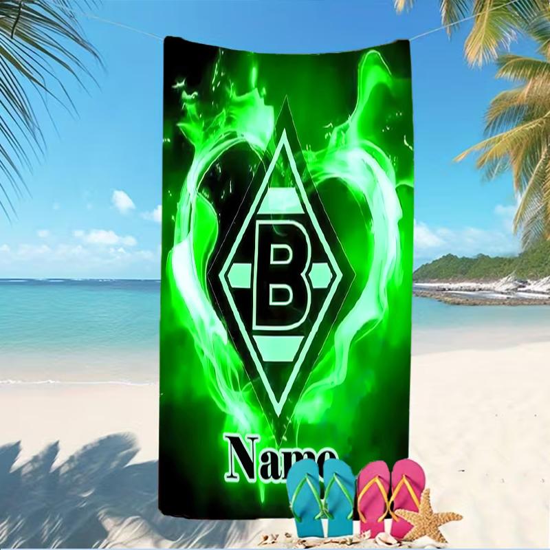 Customizable personalized beach towels Borussia Mönchengladbach themed designs.Suitable for the beach, yoga, sports;ideal as beach accessories