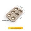 ZISIZ Формы для выпечки мадлен и каштанов с 6 ячейками, антипригарные (3-Pack)