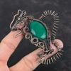 Faceted Zambian Emerald Pendant Copper Wire Wrapped Pendant Gemstone Pendant Copper Wire Wrap Rabbit Jewelry Handmade Pendant Wedding Gifts