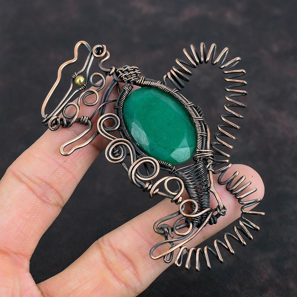 Граненый замбийский изум, кулон, обмотанный медной проволокой, кулон с драгоценным камнем, обмотка медной проволокой, украшения с кроликом, кулон ручной работы, свадебные подарки