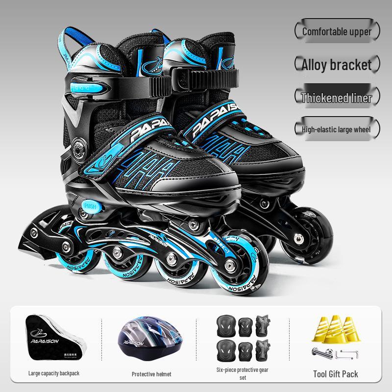 Роликовые коньки Xiaozhuangyuan 301 Flash для начинающих - Взрослые и детские однорядные коньки