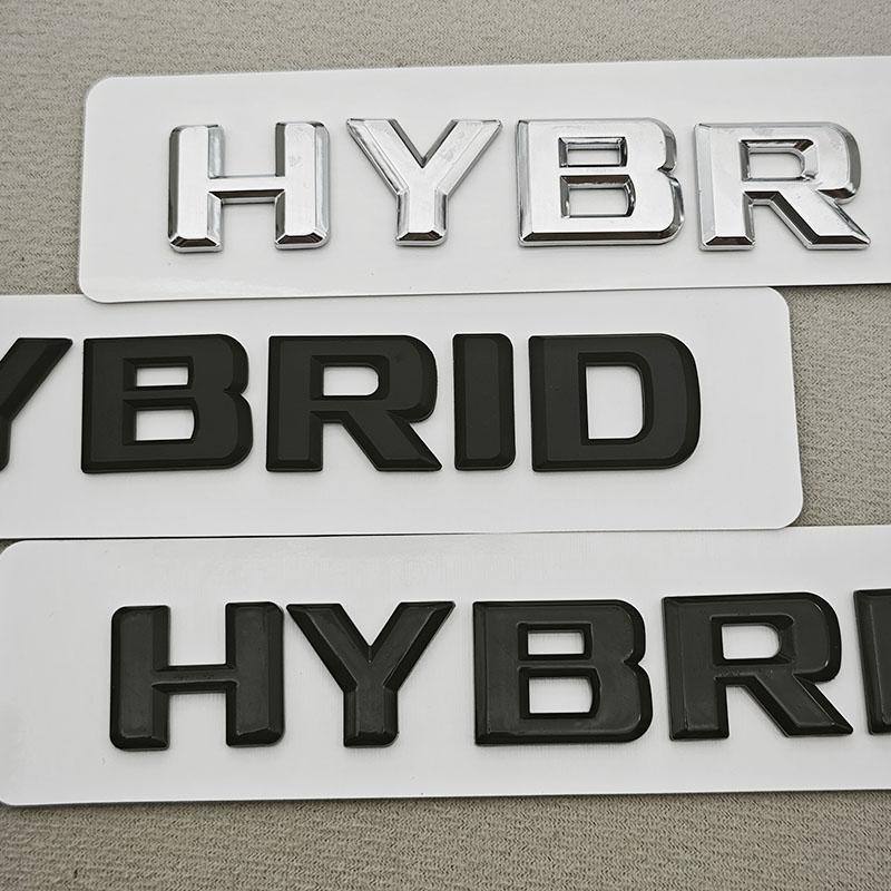 3D ABS Car Letters Logo HYBRID Sticker Side Fender Badge Rear Trunk Emblem For Mercedes Benz S Class C300 E300 GLE350 GLC300