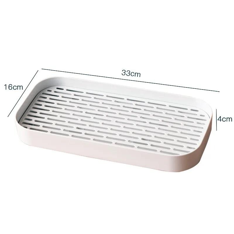 Двухслойный пластиковый поддон для слива Parlor, многоцелевой поднос для чая, кофе, фруктов, прямоугольный поднос для хранения кухонной посуды