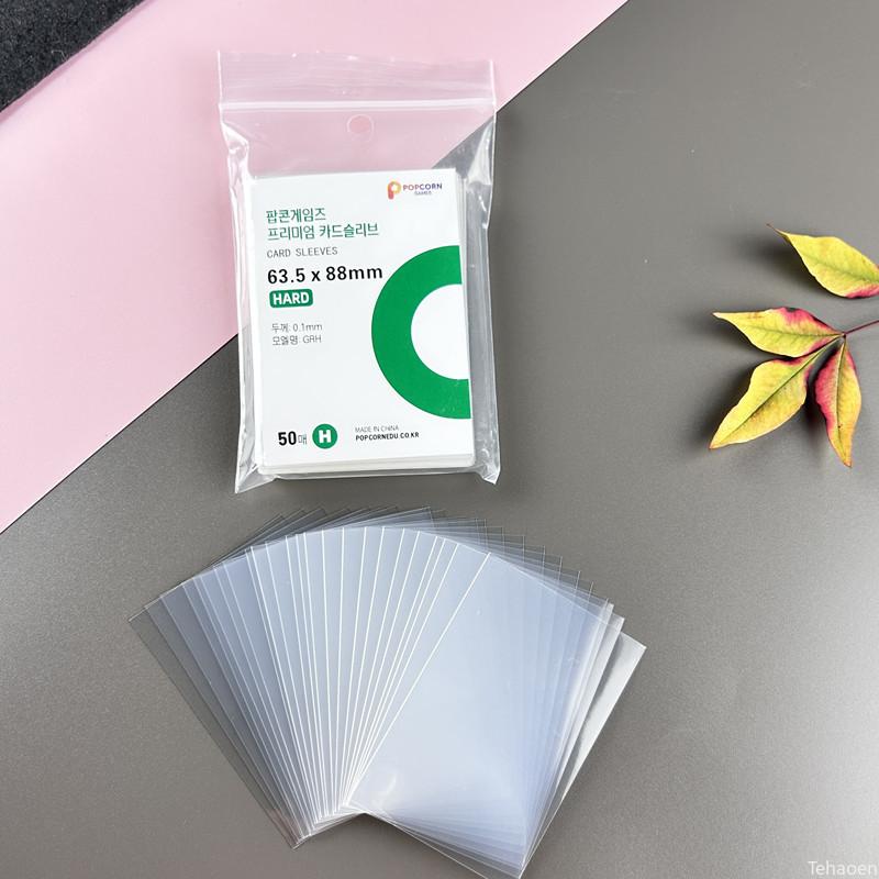 50 шт. конвертов для карточек из Кореи, прозрачные, бескислотные, без CPP, жесткие, 3-дюймовые, фотопленка, переплет, оригинальный держатель для фотокарточек, плоский держатель для карточек