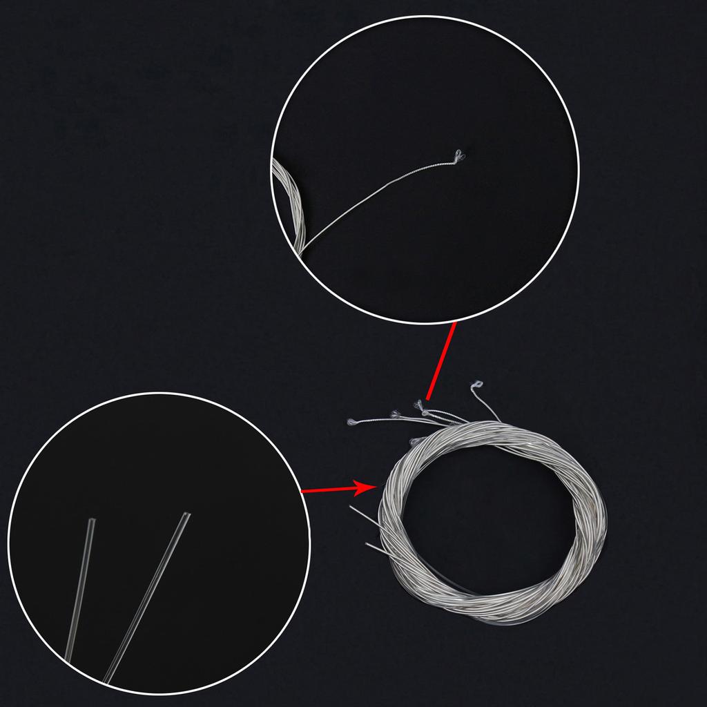 Arabic Oud Strings,Replacement Oud Strings Set String Instrument Accessory Nylon Silver Plated Copper Alloy Wound String