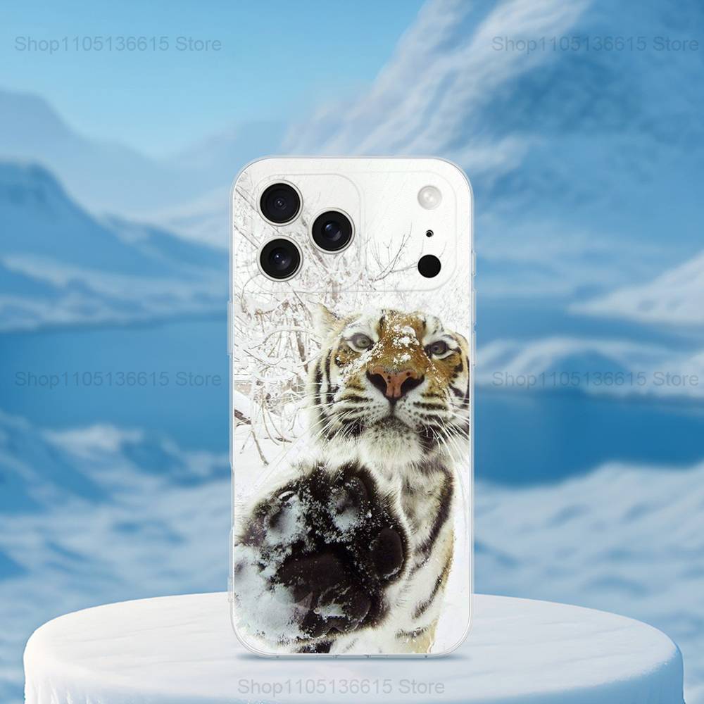 Cool Art Tiger Myth For iPhone 12,Mini,16,X,13,XR,15,Pro,17,Plus,11,Max,14,SE,XS,Transparent Soft Cover Case