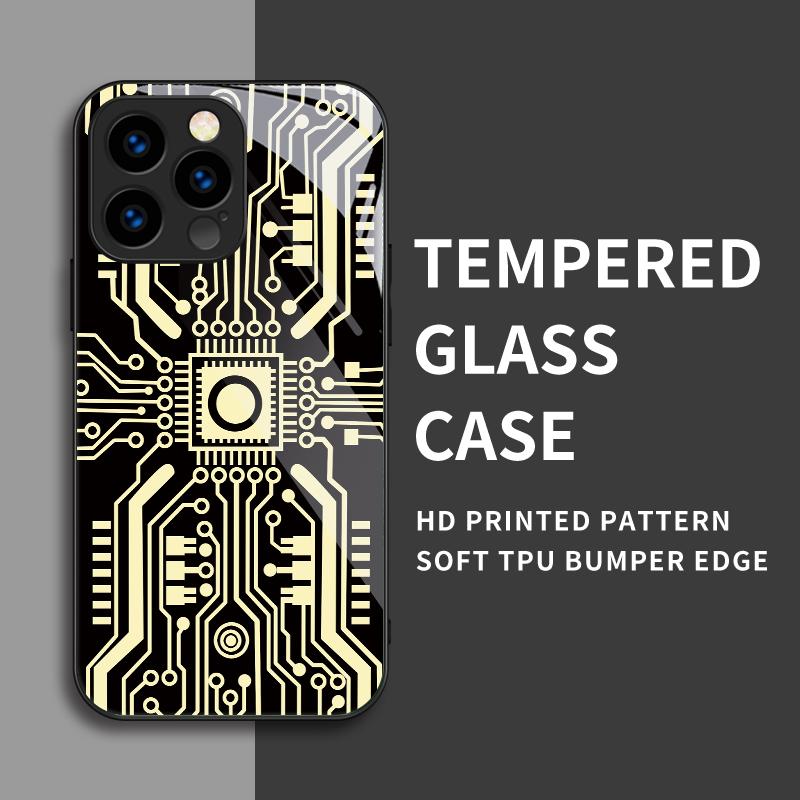 Закаленный стеклянный корпус с рисунком в виде треснувших стекол, защитный чехол, мягкий чехол из ТПУ для Xiaomi Redmi