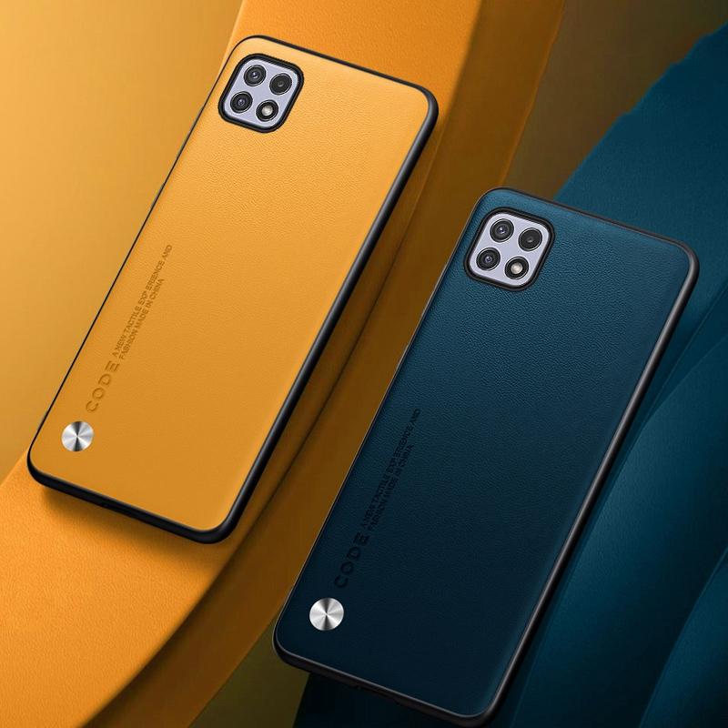 Роскошный чехол из искусственной кожи для Samsung Galaxy A22 5G, задняя крышка, матовый силиконовый противоударный защитный чехол для телефона Samsung A22 5G
