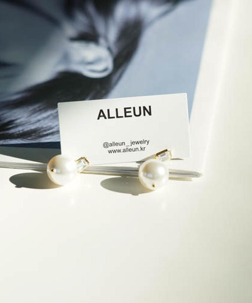 Серебряные серьги Alleun 925 пробы, кубический квадрат, массивный подвес, крупная жемчужина