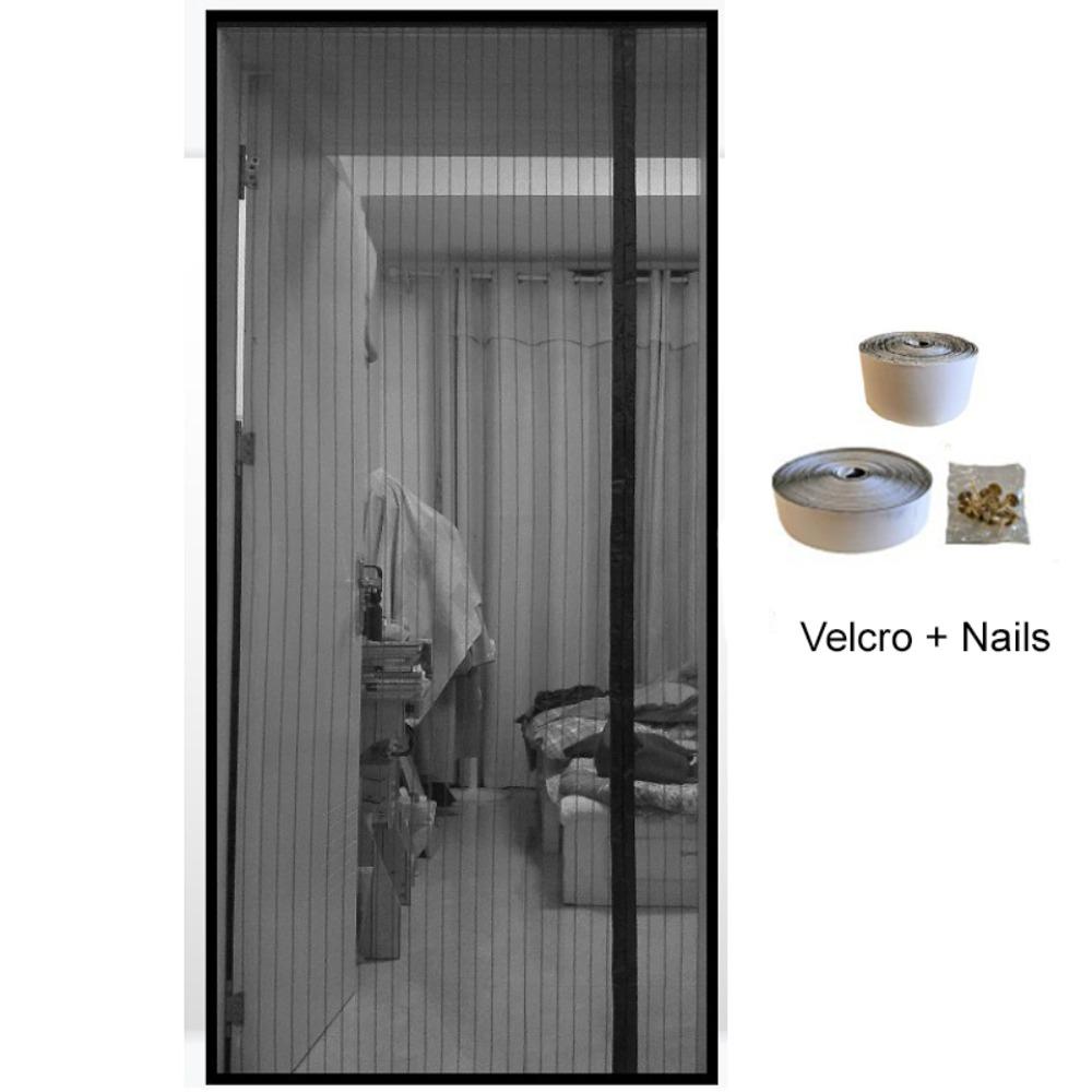 Самоклеящаяся дверная штора, магнитная, с автоматическим закрыванием, оконная сетка, москитная сетка, гостиная